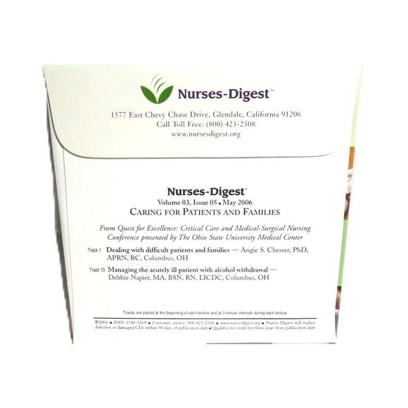 Nurses Digest DVD Caring for Patients and Families Nursing Education May 2006 - Picture 2 of 4